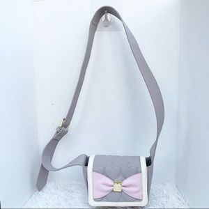 Betsey Johnson Mini Bay Saddle Pink Heart Crossbod